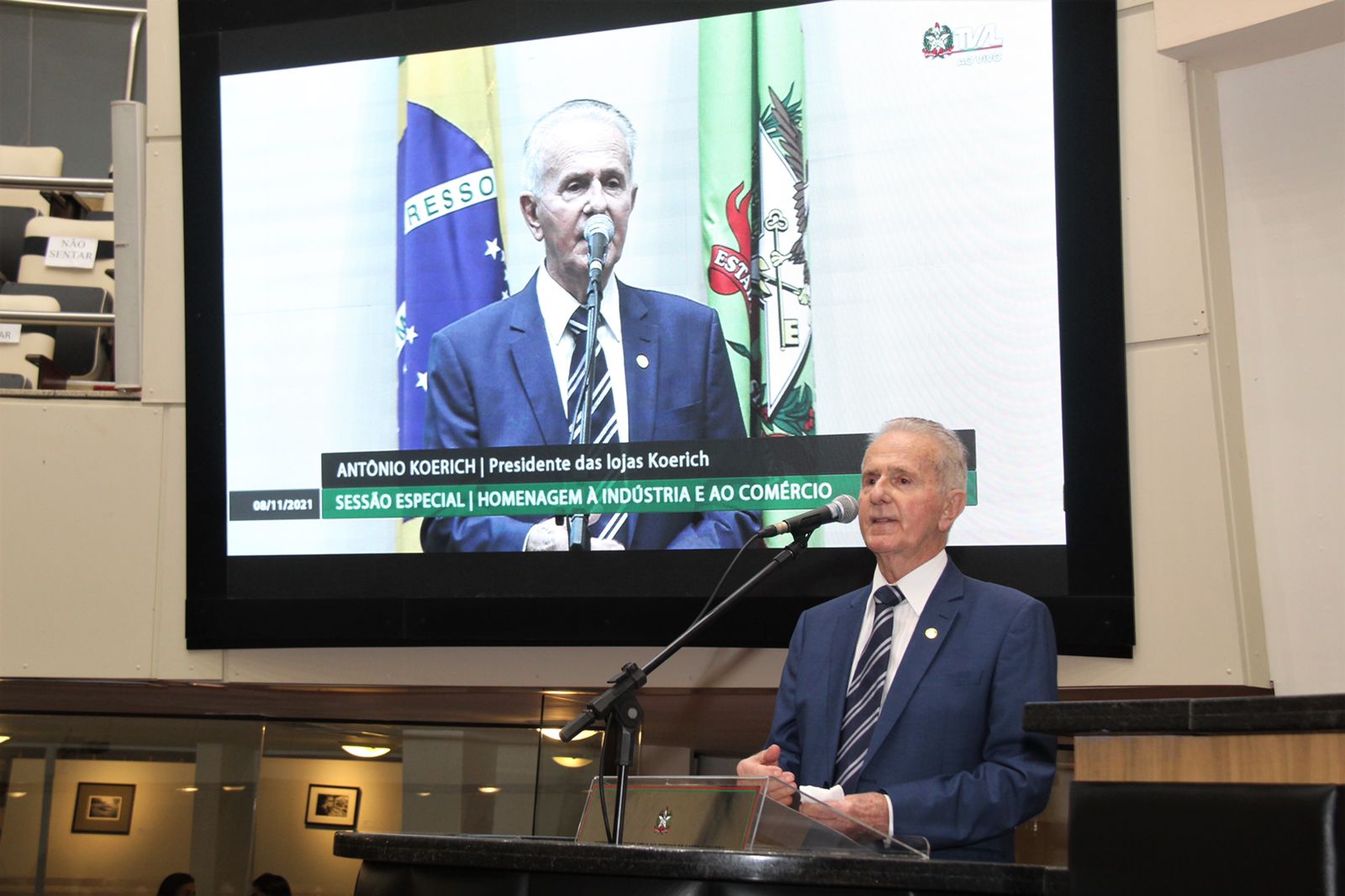 Koerich recebe homenagem na Alesc por ações de enfrentamento da pandemia