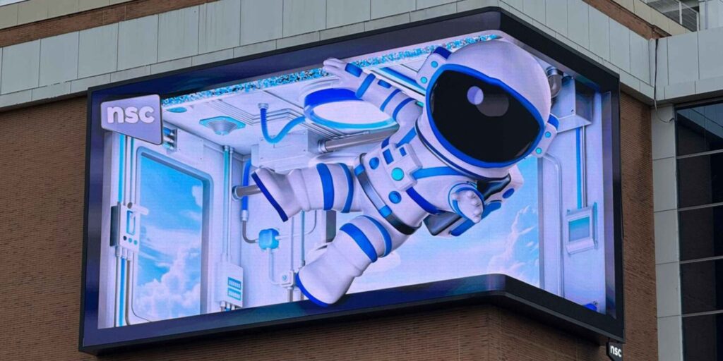 NSC lança painel 3D gigante e abre nova vitrine para marcas em Florianópolis